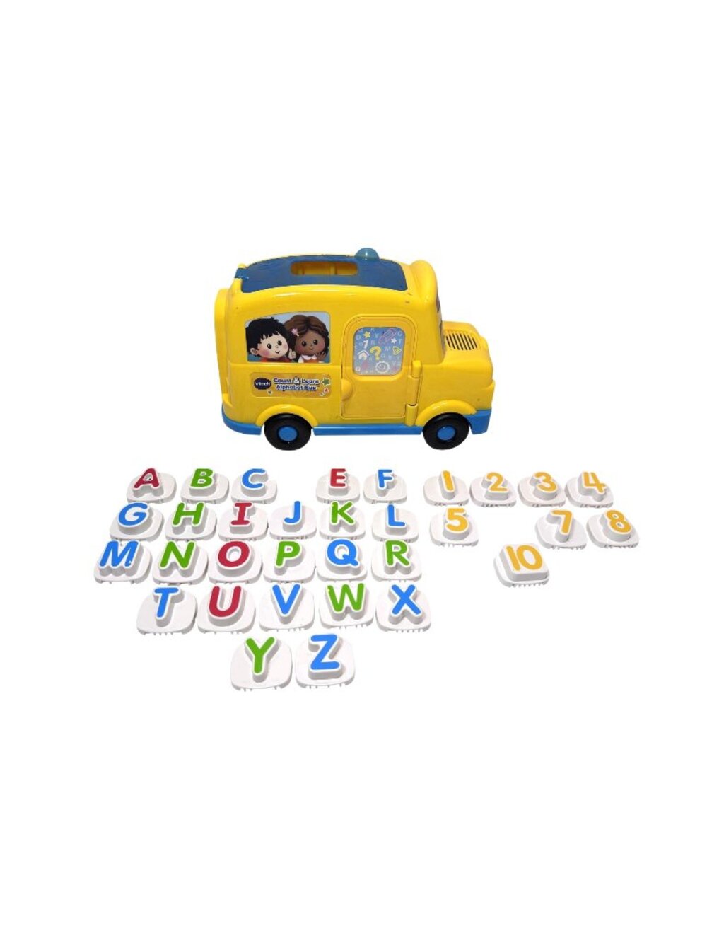 Count & Learn Vtech Alphabet Bus With Letters And Numbers Missing A Few Pieces